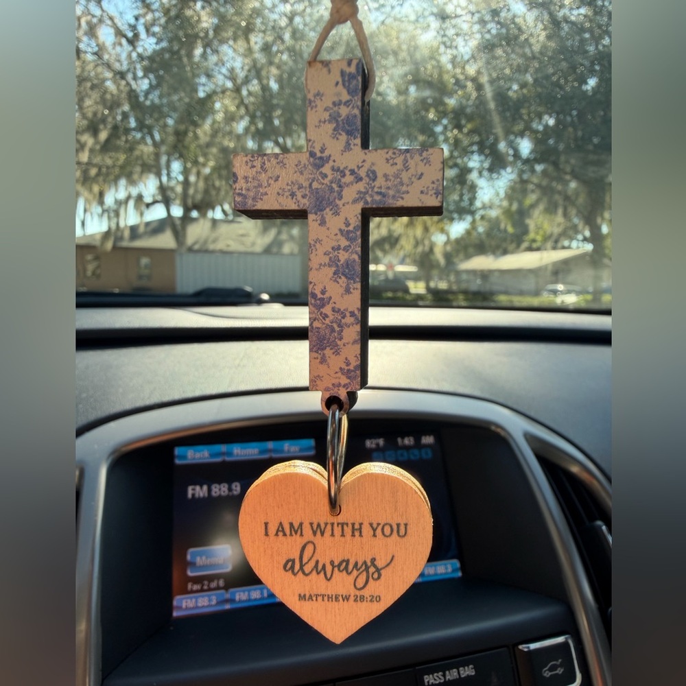 Faith based Christian gift car accessories Matthew 28:20
